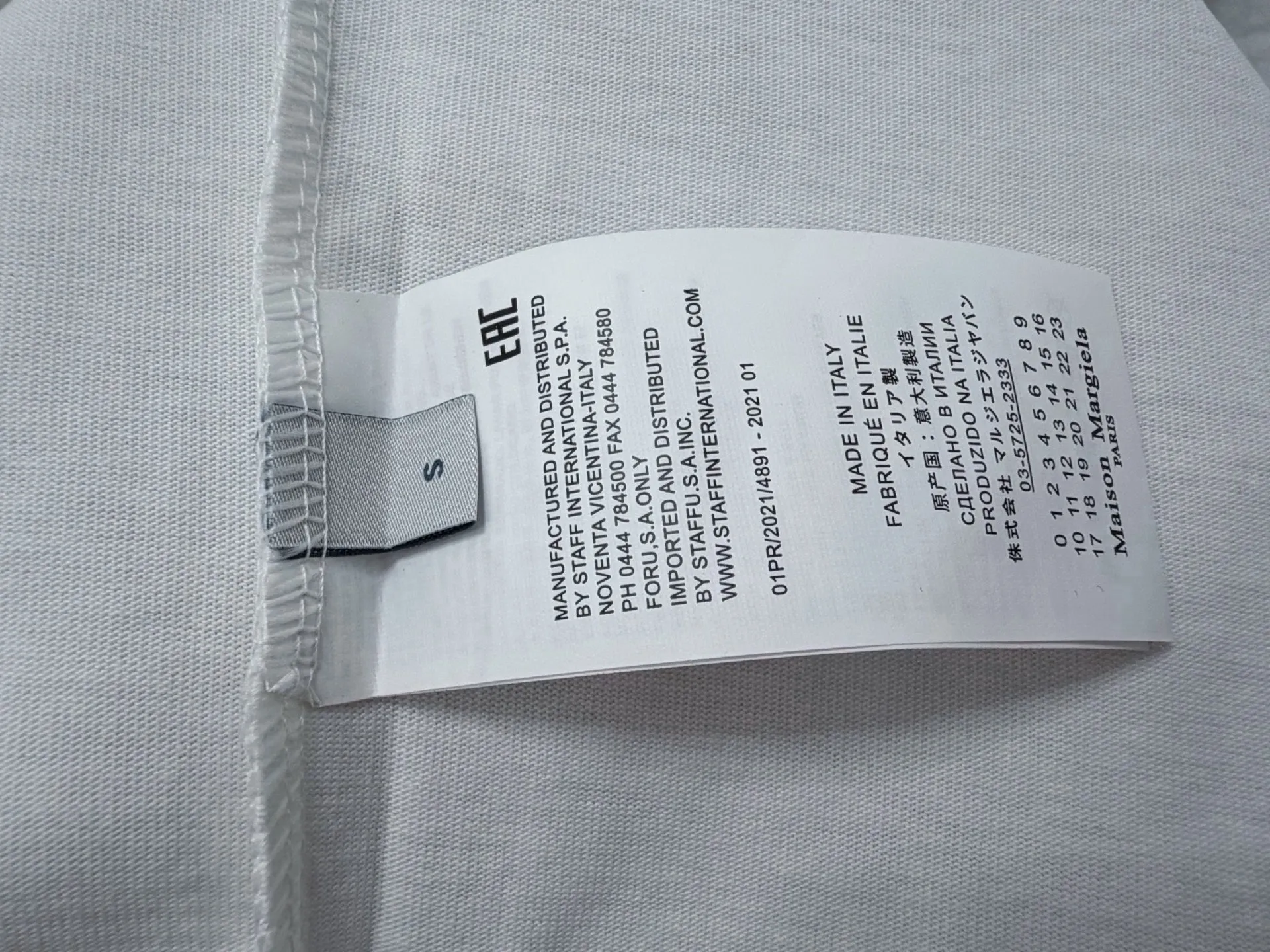 【Maison Margiela】 26ss T logo ， Same Style t Versatile ：Black，White Size：XS-L